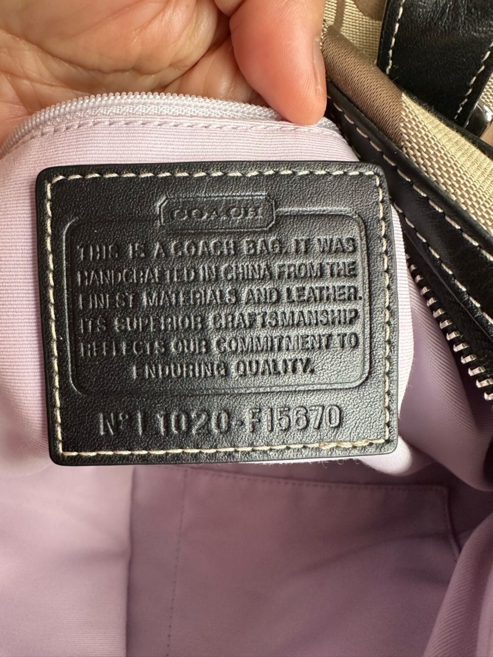 Coach Hampton Signature Large Satchel Brown Style F15670 Good Condition - Picture 12 of 12